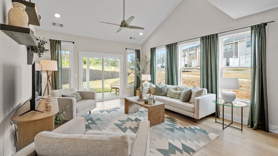 Representative furnished interior of a home built from the Finley by DRB Homes in Foxbank, Gray Court (Image 17). Representative furnished interior of a home built from the Finley by DRB Homes in Foxbank, Gray Court (Image 17).