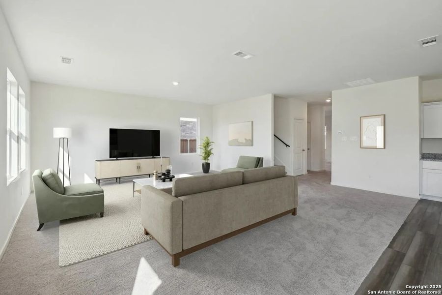 Furnished interior view inside a new home in The Wilder, Adkins (Image 3). Furnished interior view inside a new home in The Wilder, Adkins (Image 3).