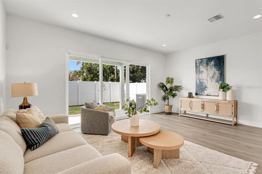 Another unit in the community that has been staged with furniture