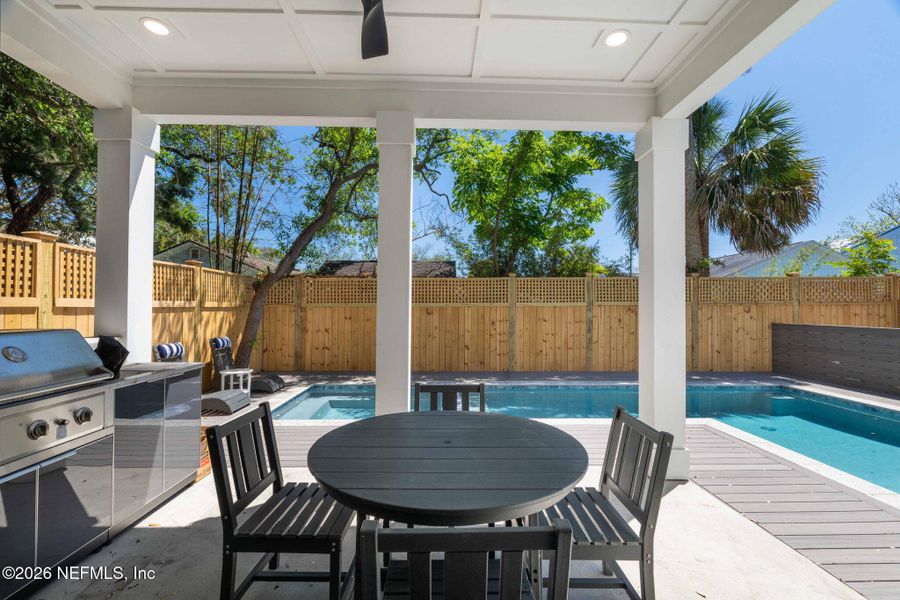 Exterior details and patio area of a home in , Jacksonville Beach (Image 45).