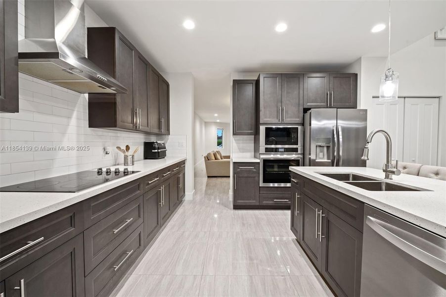 Furnished interior view inside a new home in , Miami Springs (Image 31).