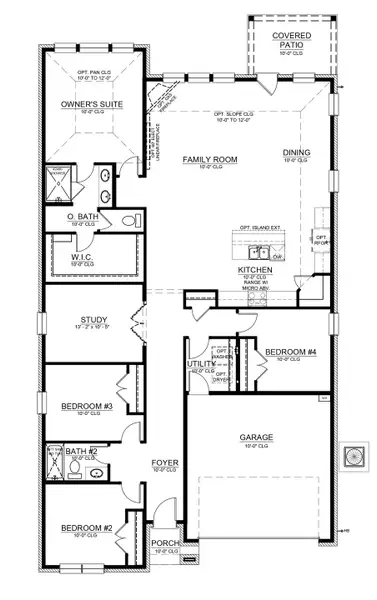 2D floor plan layout for the Trenton by Cambridge Homes in Ribbonwood, Aubrey, TX (Image 3). 2D floor plan layout for the Trenton by Cambridge Homes in Ribbonwood, Aubrey, TX (Image 3).