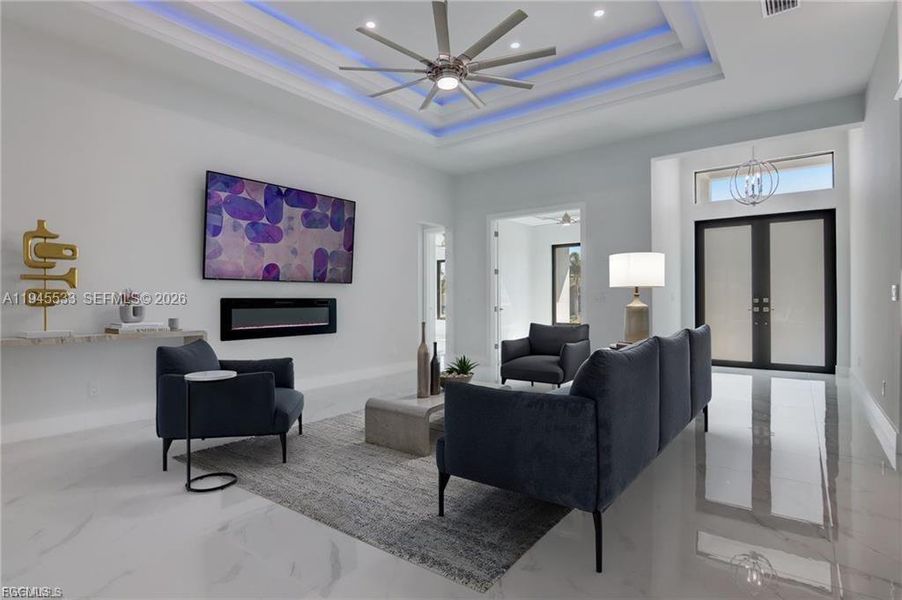 Furnished interior view inside a new home in , Cape Coral (Image 33).