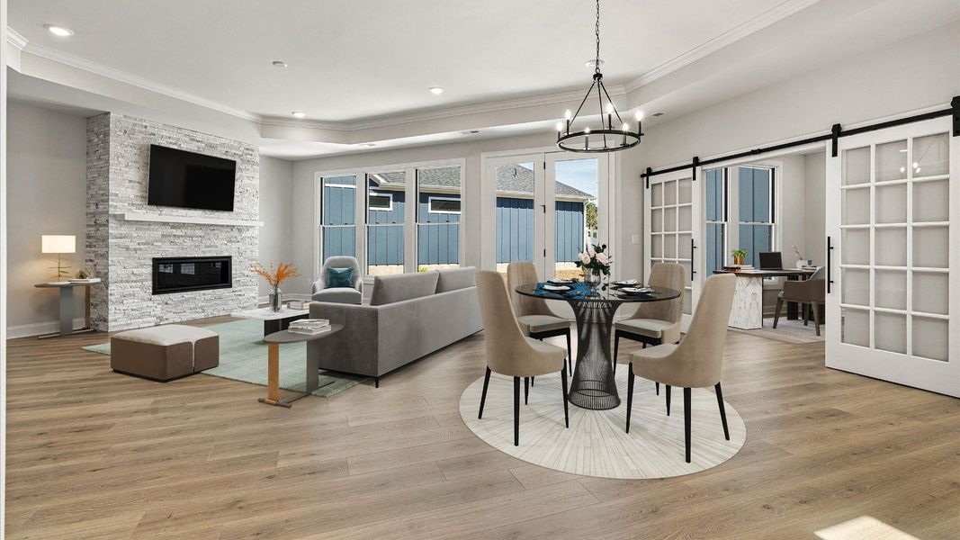Furnished interior view inside a new home in The Courtyards on Robinson Church, Harrisburg (Image 7).