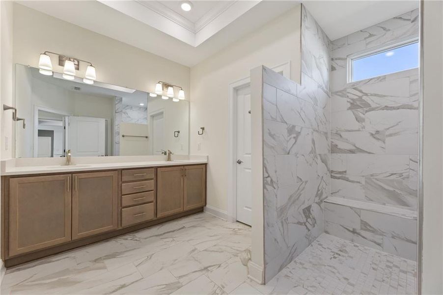 Furnished interior view inside a new home in The Courtyards of Franklin Goldmine, Cumming (Image 3).