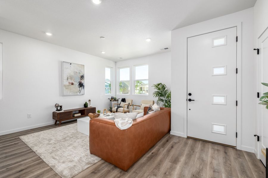 Furnished interior view inside a new home in Painted Prairie, Aurora (Image 8).