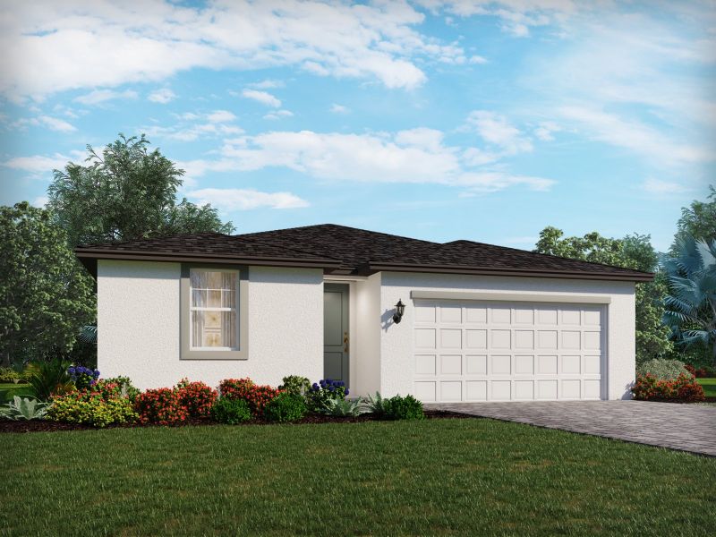 Representative exterior photo of a completed home built from the Bluebell by Meritage Homes in Crosswinds - Signature Series, Haines City, FL (Image 2).