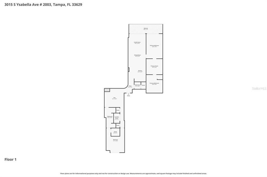 2D floor plan layout of this home in The Ritz-Carlton Residences, Tampa, FL (Image 4).