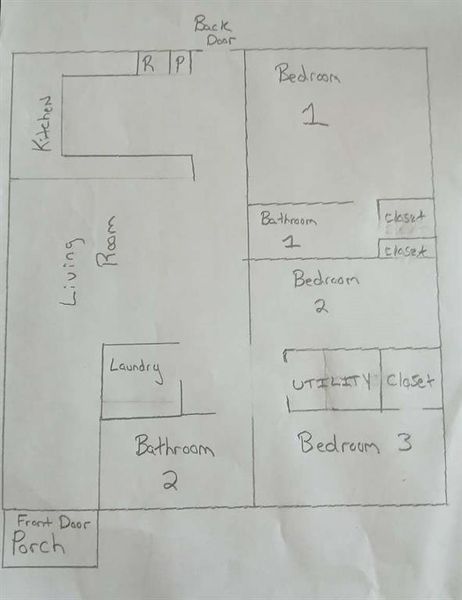 2D floor plan layout of this home in , Pleasanton, TX (Image 3).