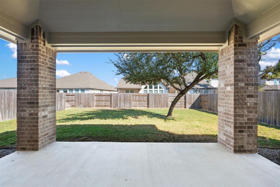 Exterior details and patio area of a home in Anthem, Kyle (Image 4).