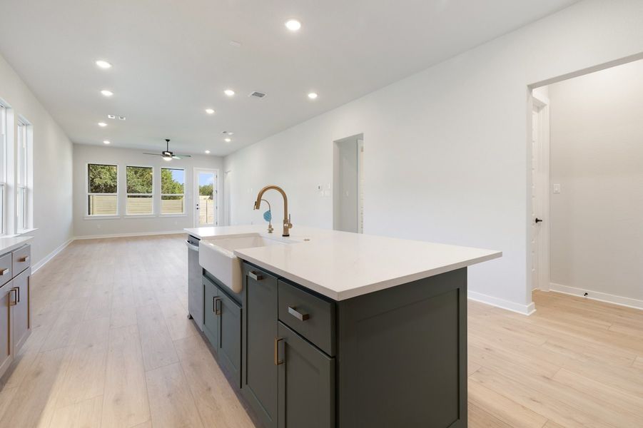 Furnished interior view inside a new home in Wolf Ranch, Georgetown (Image 6).