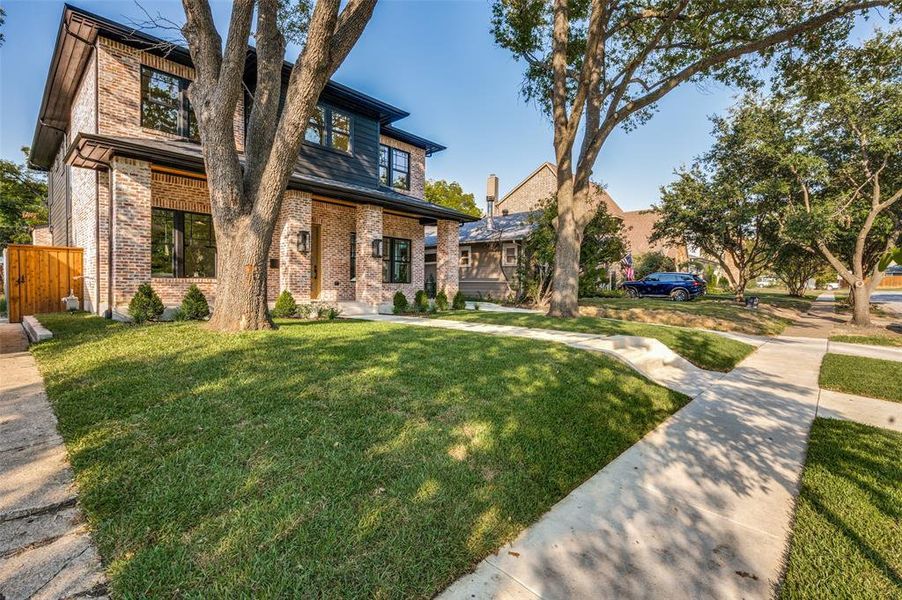 View of front of house with a front lawn