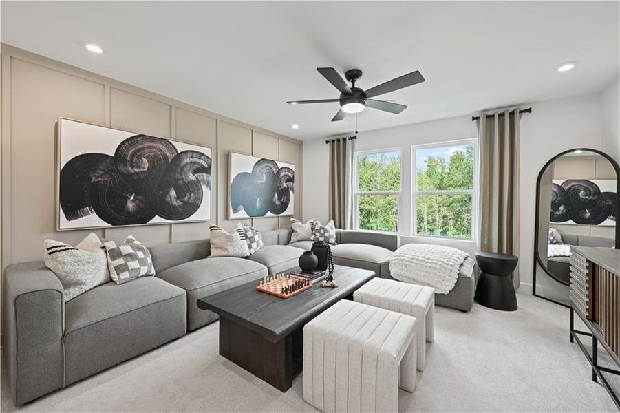 Furnished interior view inside a new home in Briar Creek, Atlanta (Image 8). Furnished interior view inside a new home in Briar Creek, Atlanta (Image 8).