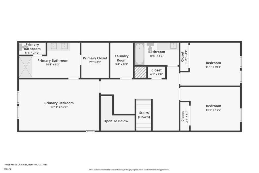 2D floor plan layout of this home in Kemah Crossing - City Series, Kemah, TX (Image 3).