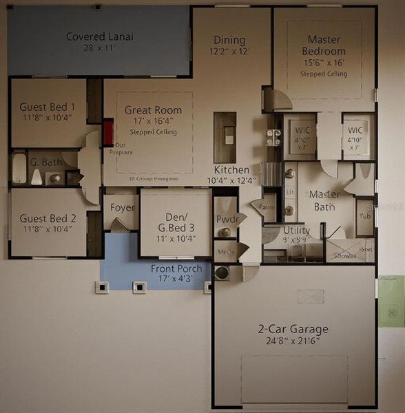 2D floor plan layout of this home in , Port Charlotte, FL (Image 6).