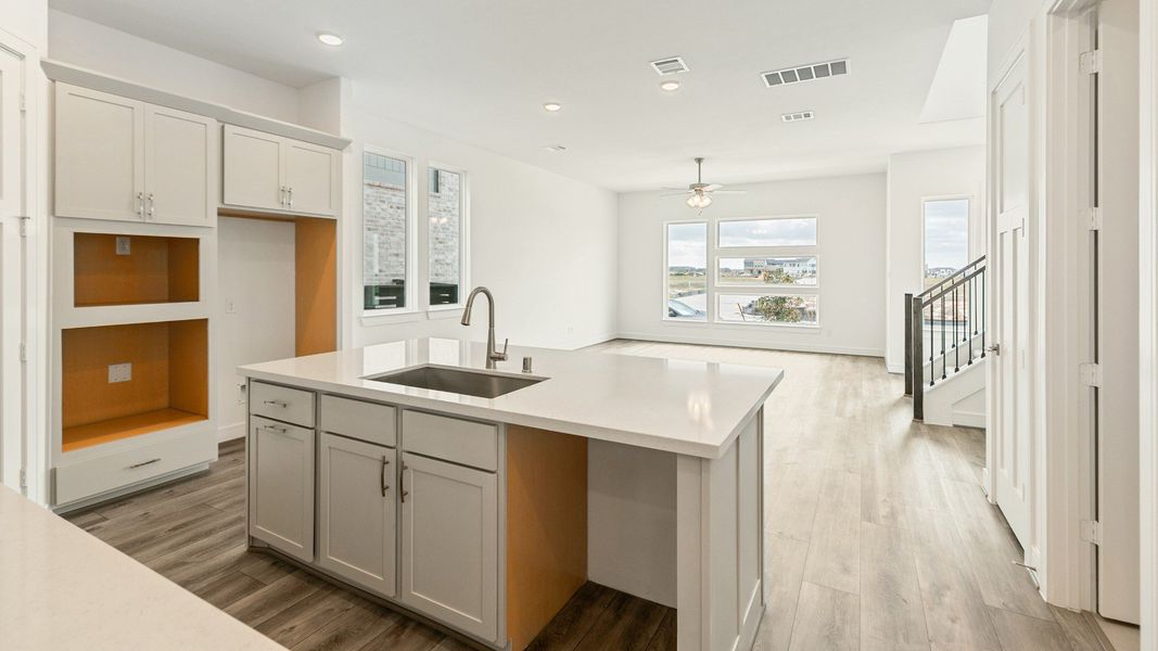 Representative furnished interior of a home built from the Valencia by Brightland Homes in Bridgeland Central, Cypress (Image 11).