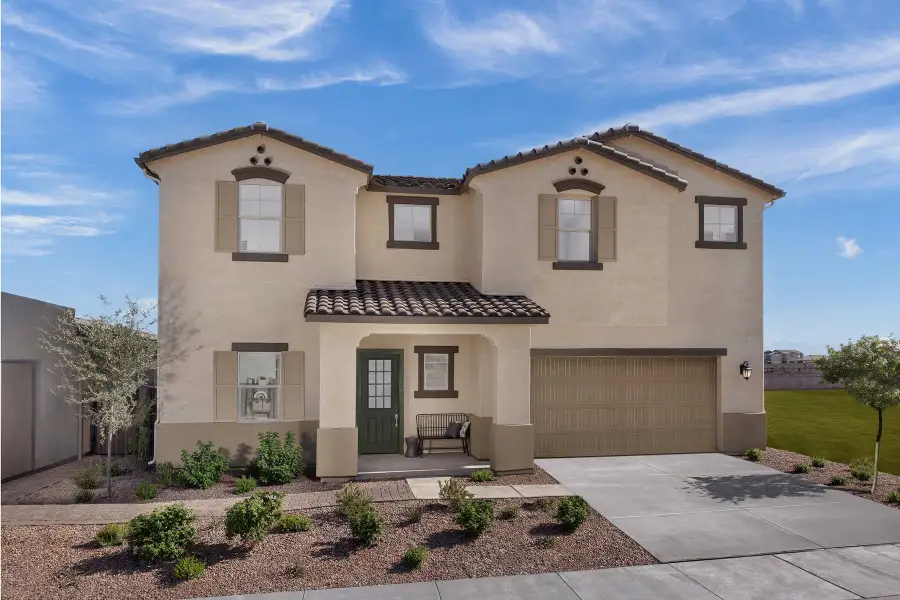 Representative exterior photo of a completed home built from the Revere by Mattamy Homes in Empire Pointe, Queen Creek, AZ (Image 26). Representative exterior photo of a completed home built from the Revere by Mattamy Homes in Empire Pointe, Queen Creek, AZ (Image 26).