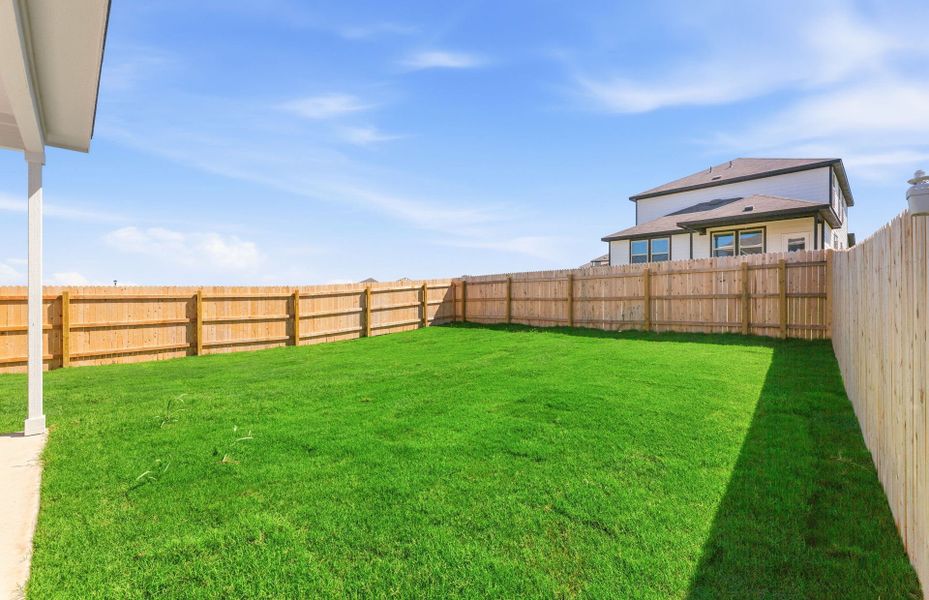 Exterior details and patio area of a home in Sonterra, Jarrell (Image 21).