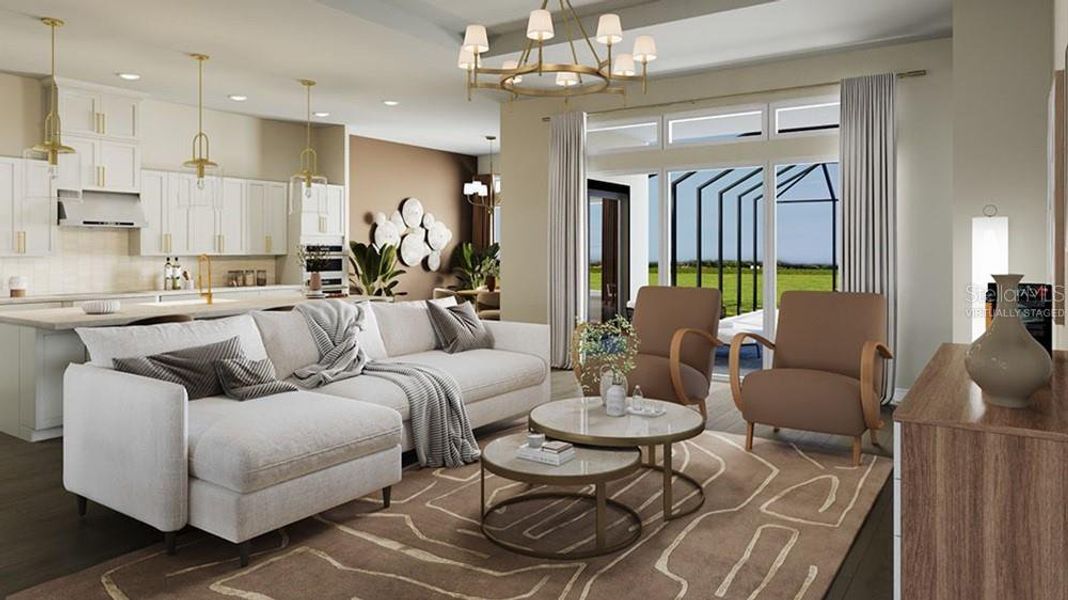 Furnished interior view inside a new home in Esplanade at Starling, Punta Gorda (Image 14).
