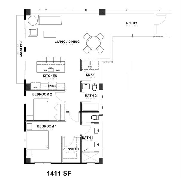 2D floor plan layout of this home in , Houston, TX (Image 3). 2D floor plan layout of this home in , Houston, TX (Image 3).