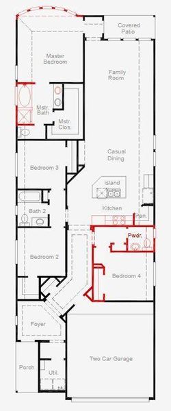 2D floor plan layout of this home in Candela, Richmond, TX (Image 2). 2D floor plan layout of this home in Candela, Richmond, TX (Image 2).