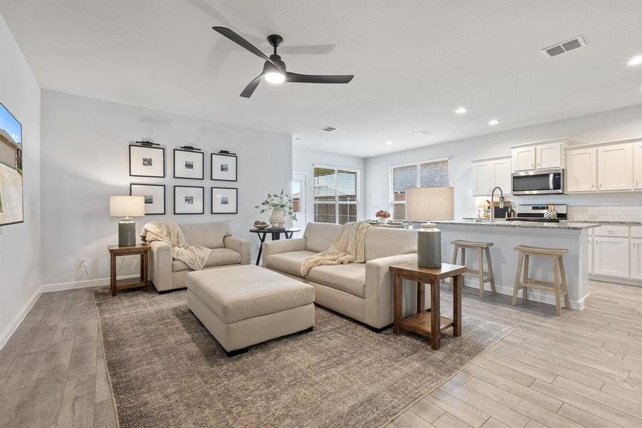 Living area featuring open floor-plan concept Living area featuring open floor-plan concept