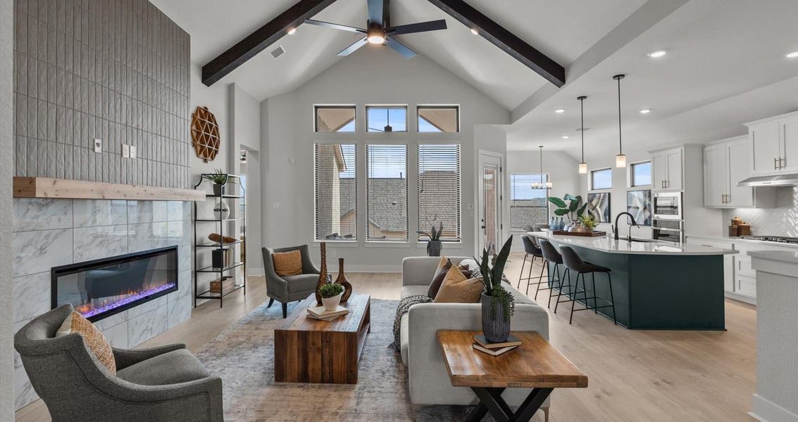 Representative furnished interior of a home built from the Bryant by Chesmar Homes in Sunfield, Buda (Image 4).