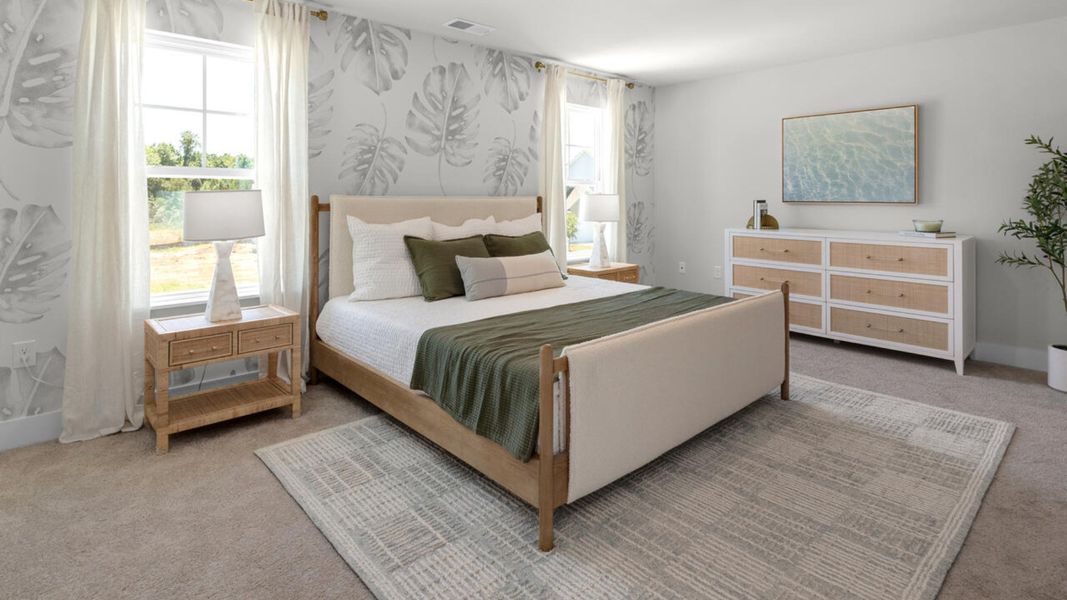 Furnished interior view inside a new home in Surfside Landing, Hubert (Image 24).