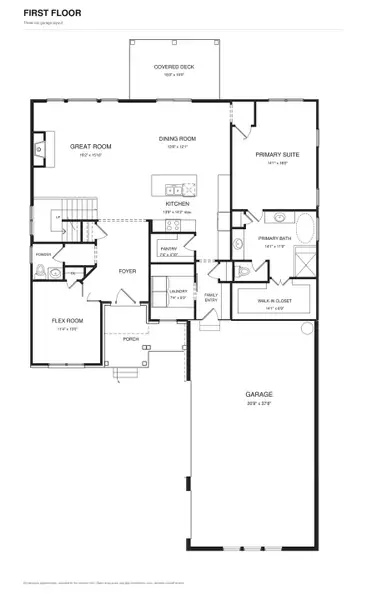 2D floor plan layout of this home in The Tate Reserve, Springfield, TN (Image 3).