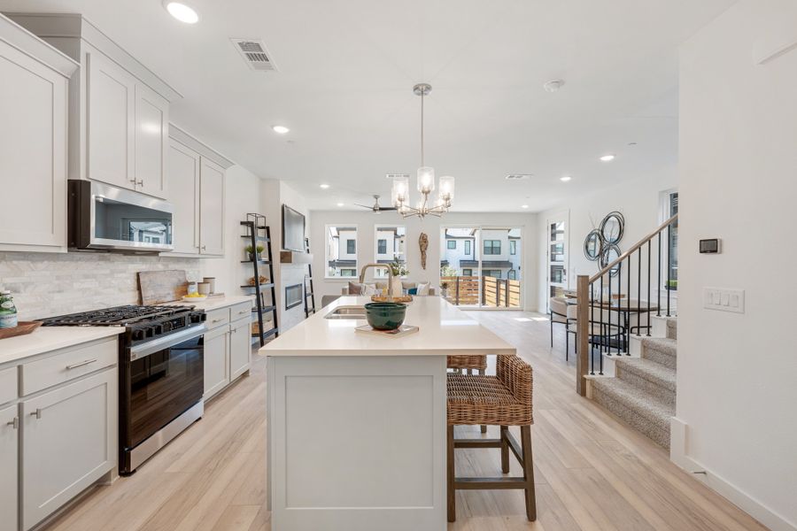 Furnished interior view inside a new home in Willow Grove Townhomes, Melissa (Image 12).