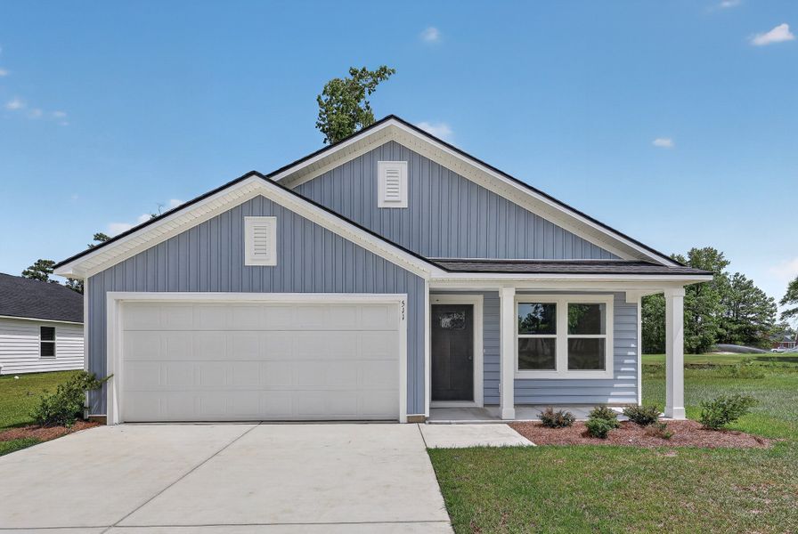Front exterior of a new home in Brookshire, Florence, SC, highlighting curb appeal (Image 1). Front exterior of a new home in Brookshire, Florence, SC, highlighting curb appeal (Image 1).