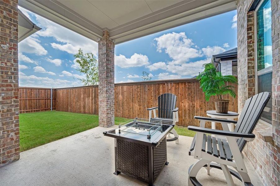 Exterior details and patio area of a home in Cambridge Crossing, Celina (Image 2). Exterior details and patio area of a home in Cambridge Crossing, Celina (Image 2).