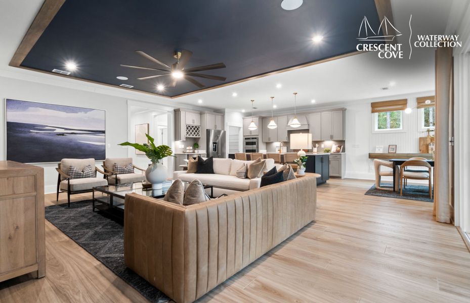 Representative furnished interior of a home built from the Stellar - Waterway Collection by Pulte Homes in Crescent Cove, Myrtle Beach (Image 16).