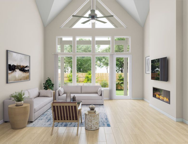 Representative furnished interior of a home built from the Tanager by Tri Pointe Homes in Oakhill Reserve, Tomball (Image 5).