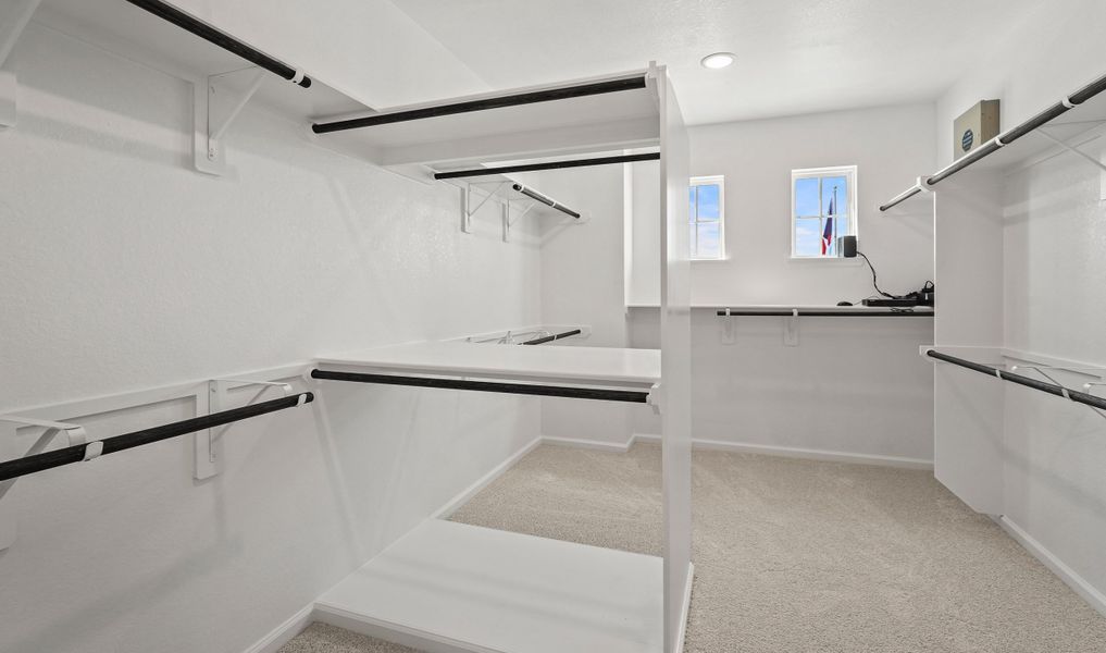 Huge primary walk-in closet