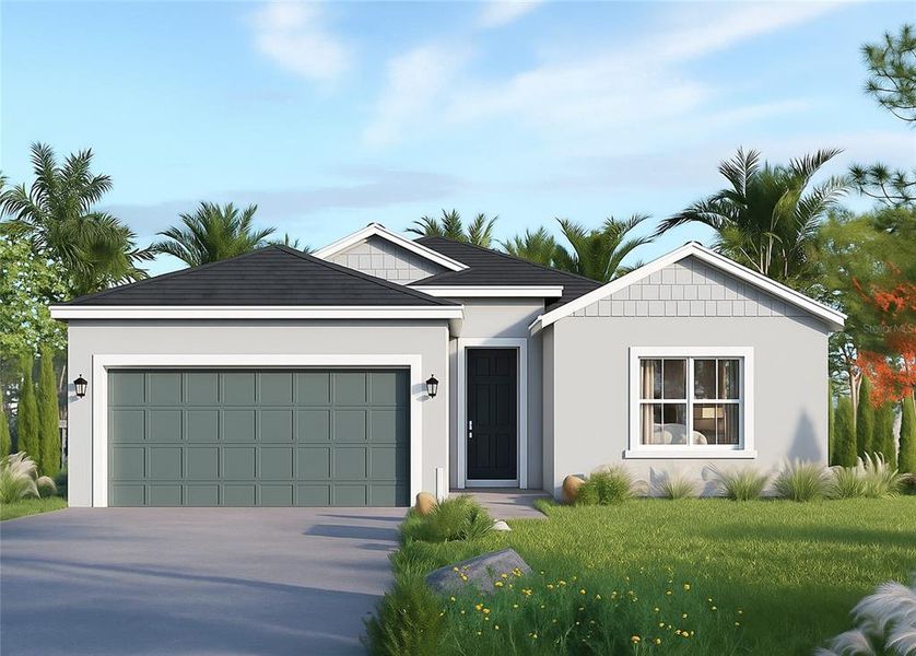 Front exterior of a new home in , Dunnellon, FL, highlighting curb appeal (Image 1). Front exterior of a new home in , Dunnellon, FL, highlighting curb appeal (Image 1).