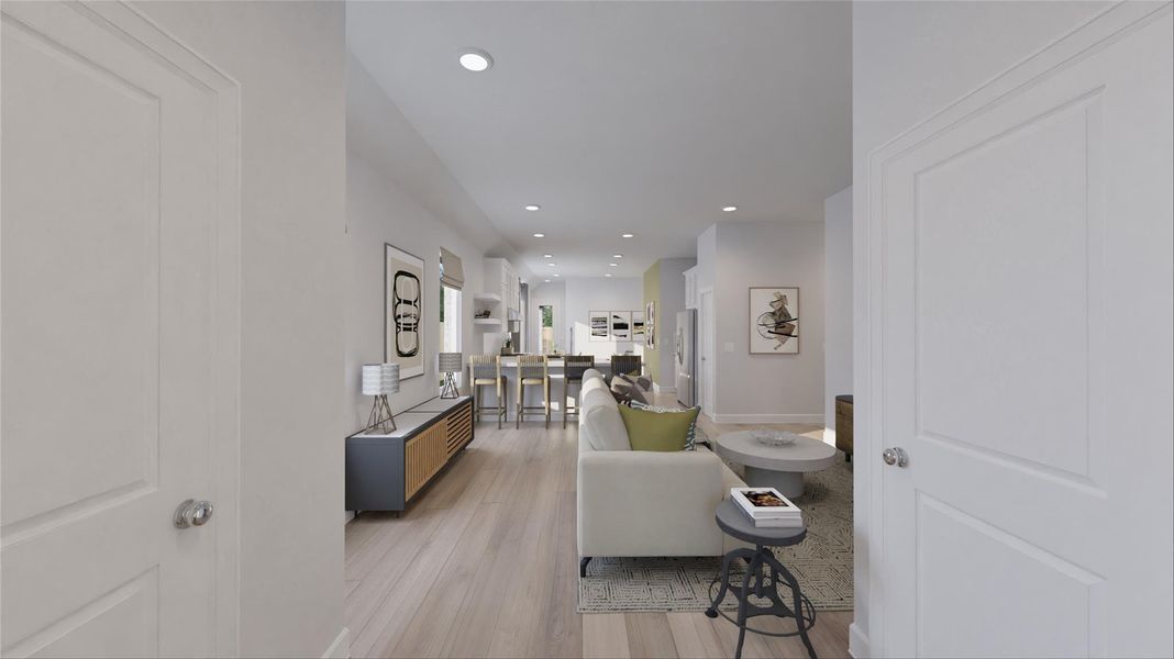 Furnished interior view inside a new home in Oakberry Trails, Waller (Image 2).