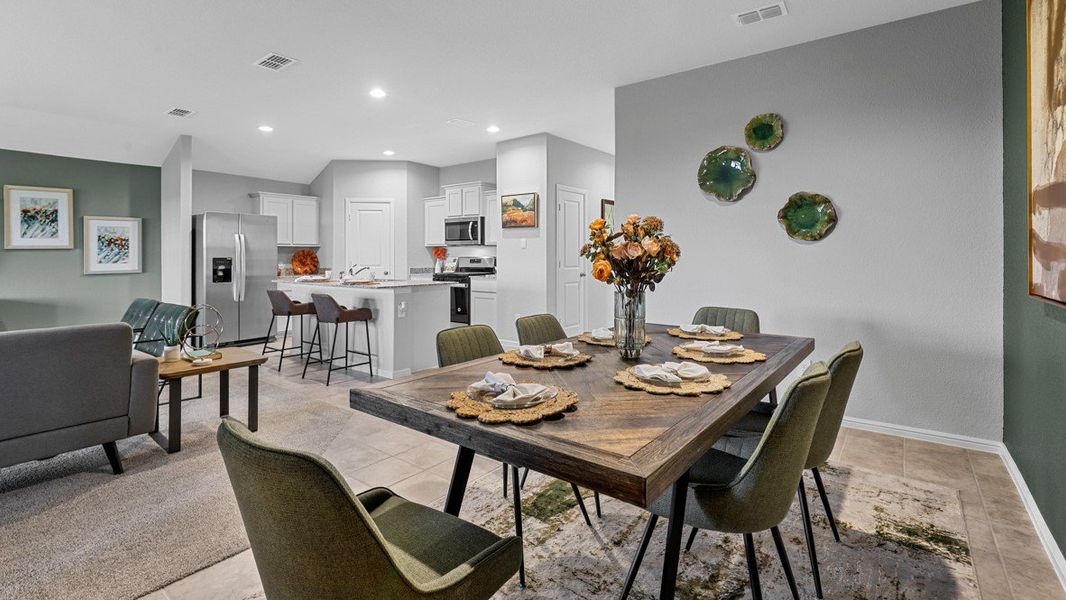 Furnished interior view inside a new home in Lonestar at Liberty Trails, Fort Worth (Image 18). Furnished interior view inside a new home in Lonestar at Liberty Trails, Fort Worth (Image 18).