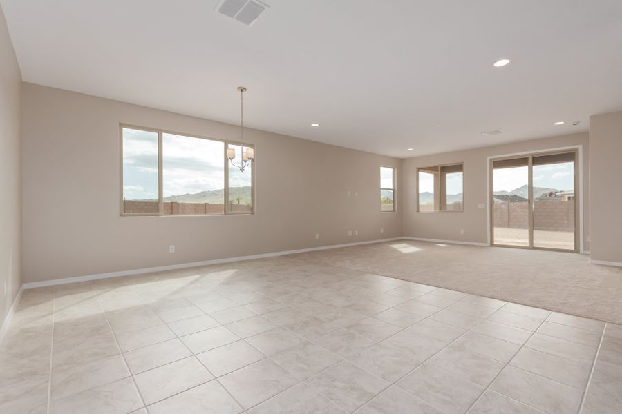 Representative unfurnished interior of a home built from the Turquoise by Taylor Morrison in Tierra Montana Encore Collection, Laveen (Image 55).