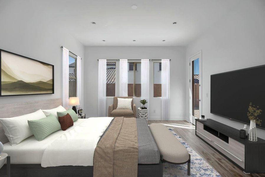 Furnished interior view inside a new home in Black Rock at Verrado, Buckeye (Image 31).