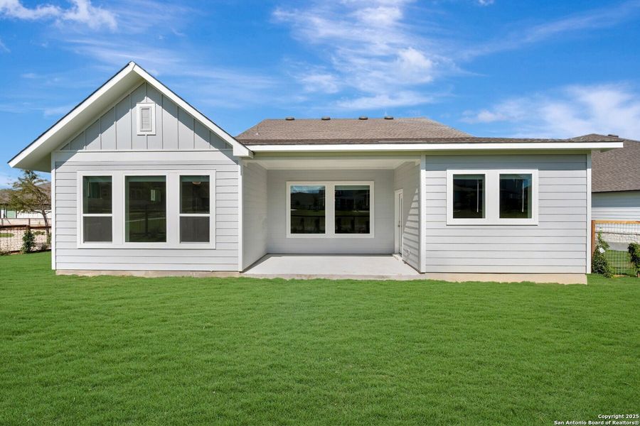 Exterior details and patio area of a home in The Crossvine 55’, Schertz (Image 23).