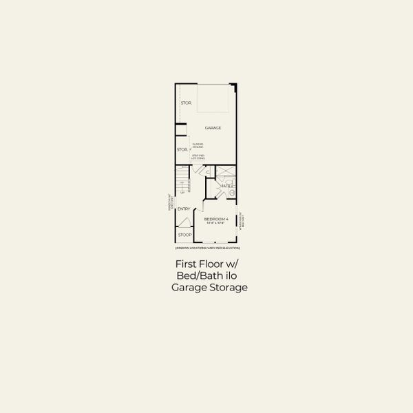 2D floor plan layout for the Evans by Pulte Homes in West End Heights, Charlotte, NC (Image 3).