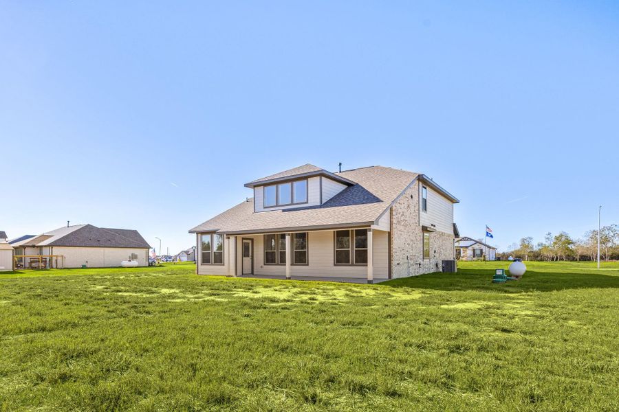 Exterior details and patio area of a home in Southfork Ranch, Sealy (Image 29).