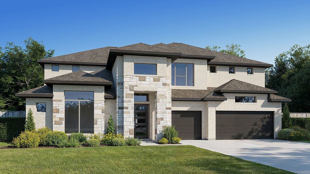 Representative exterior photo of a completed home built from the 656A by Britton Homes in Adkins Park 70', Hurst, TX (Image 4). Representative exterior photo of a completed home built from the 656A by Britton Homes in Adkins Park 70', Hurst, TX (Image 4).