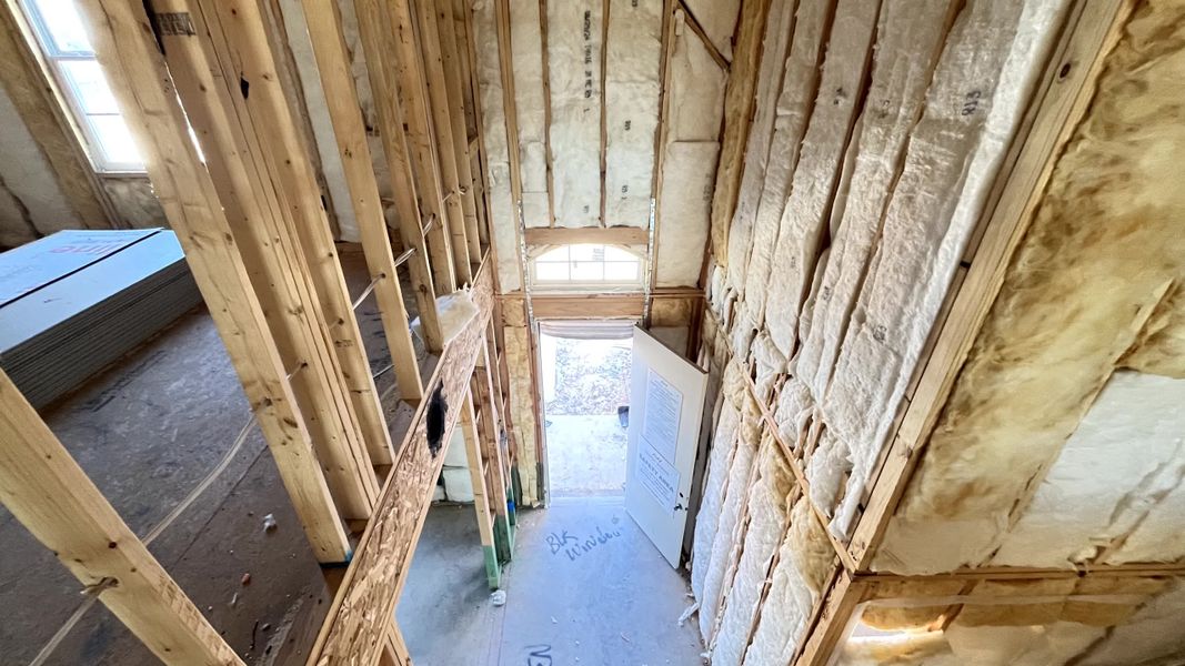 Construction progress - two story entryway