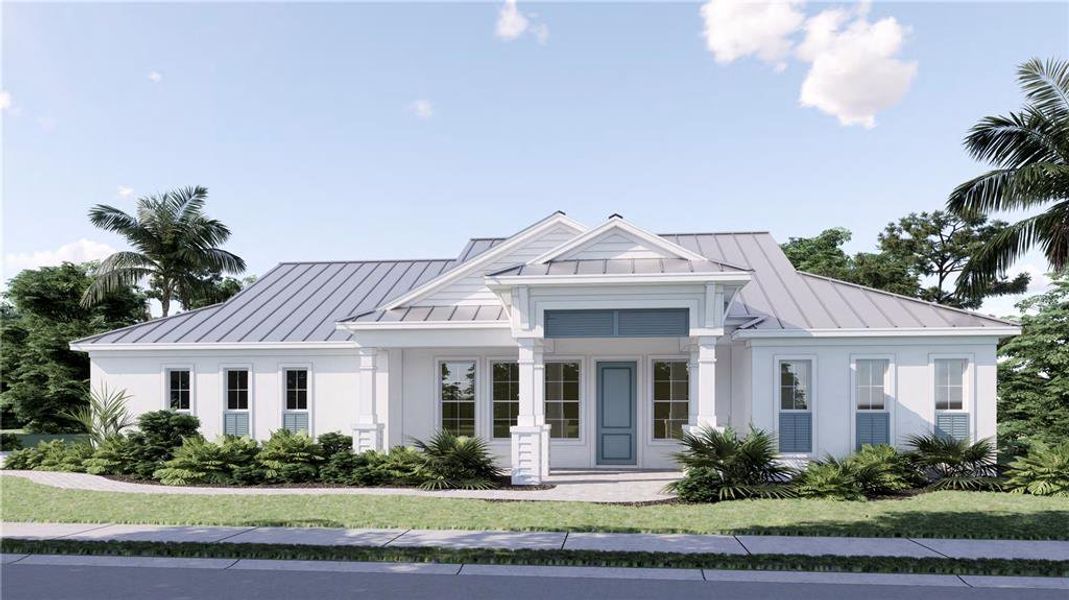 Front exterior of a new home in , Sarasota, FL, highlighting curb appeal (Image 2). Front exterior of a new home in , Sarasota, FL, highlighting curb appeal (Image 2).