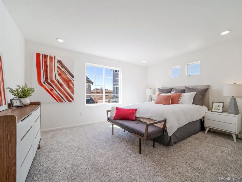 Furnished interior view inside a new home in Thompson River Ranch, Johnstown (Image 19).