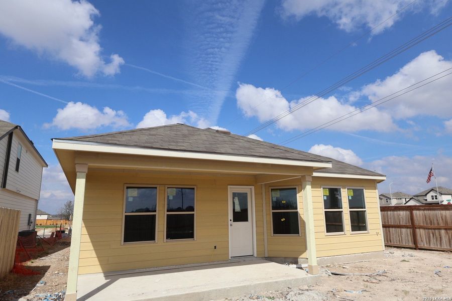 Exterior details and patio area of a home in Meadows at Clear Springs, New Braunfels (Image 2). Exterior details and patio area of a home in Meadows at Clear Springs, New Braunfels (Image 2).