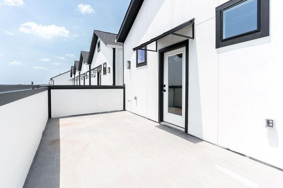 View of spacious rooftop terrace