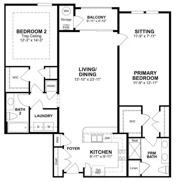 2D floor plan layout of this home in Gatherings® of Lake Nona, Orlando, FL (Image 3).